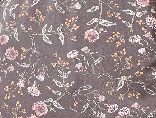 This is J Emmy Flower charcoal grey bamboo fabric.