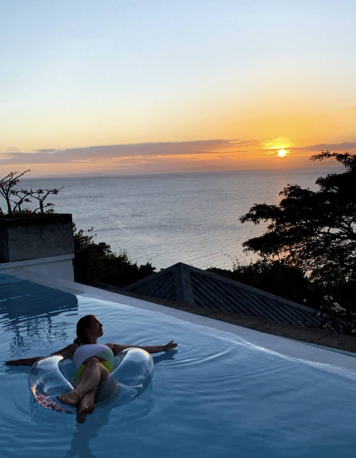 Rooftop pool in savusavu