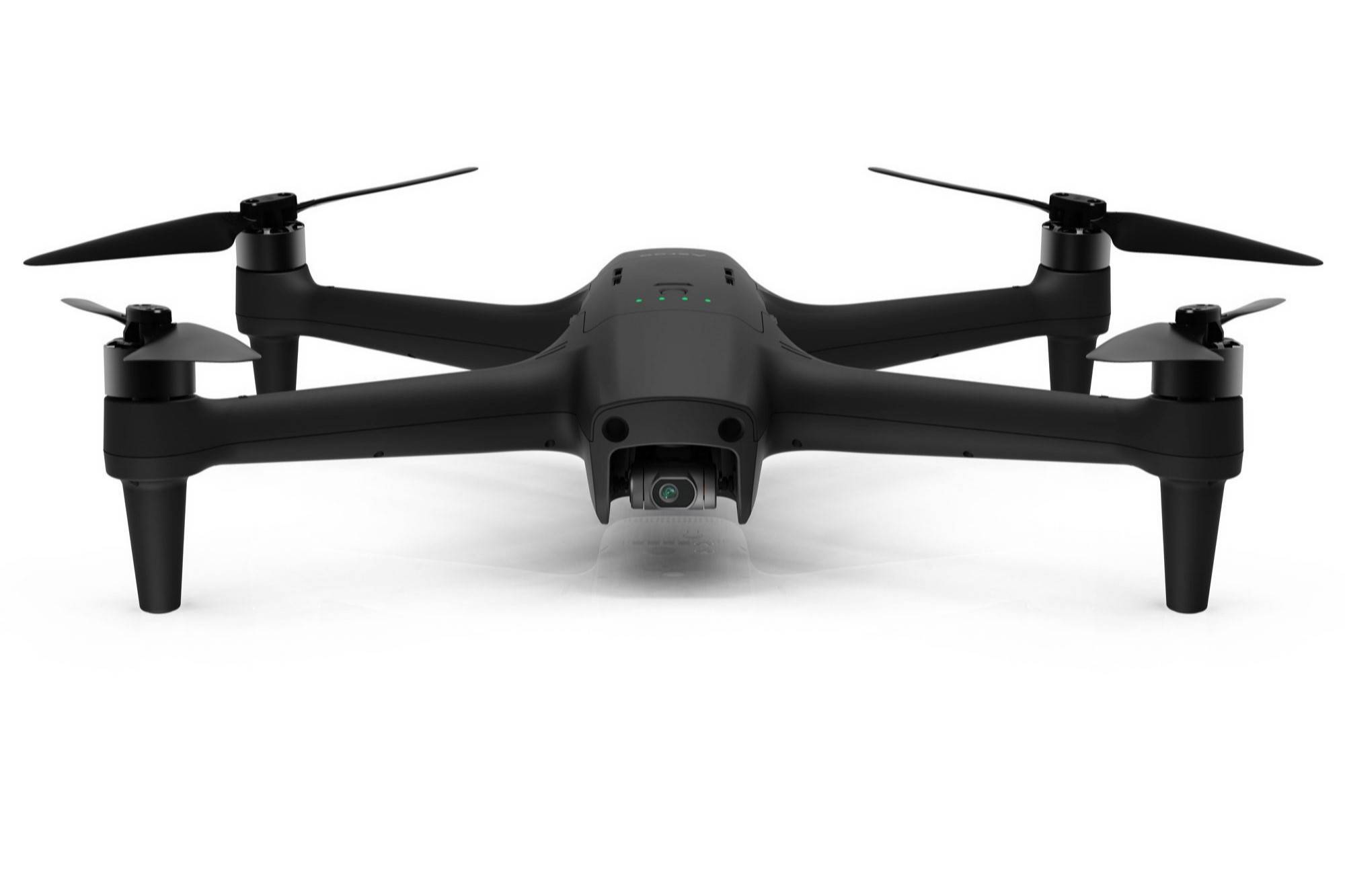 Aeroo Pro drone as seen from the front and slightly above.