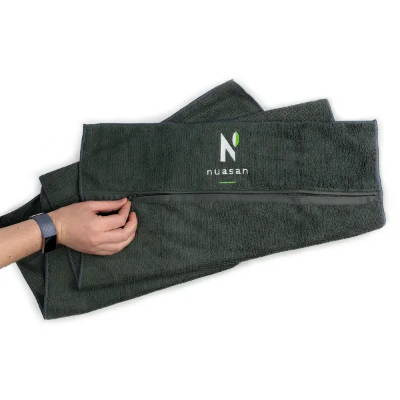 Luxury Microfibre Sports Towel Large yet compact, super soft & absorbent. Our lightweight & quick-drying towel also has a secret pocket to store small essential items like your keys or phone while you exercise or train.