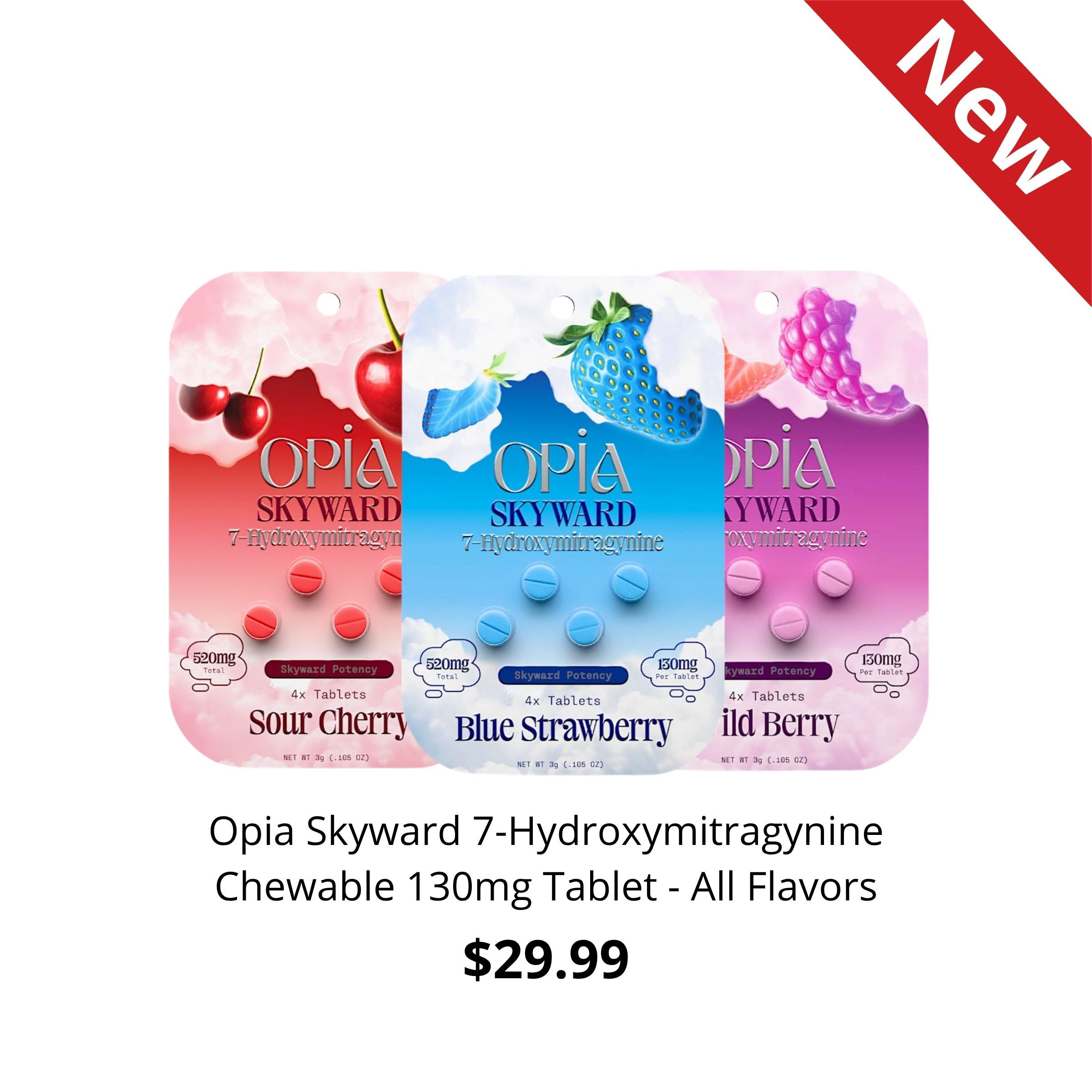 Opia Skyward chewable tablets, assorted flavors, priced at $29.99.