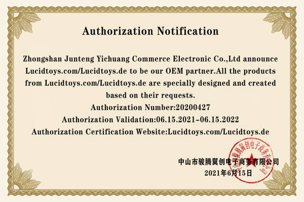Irontech-Partnerdokument für Lucidtoys