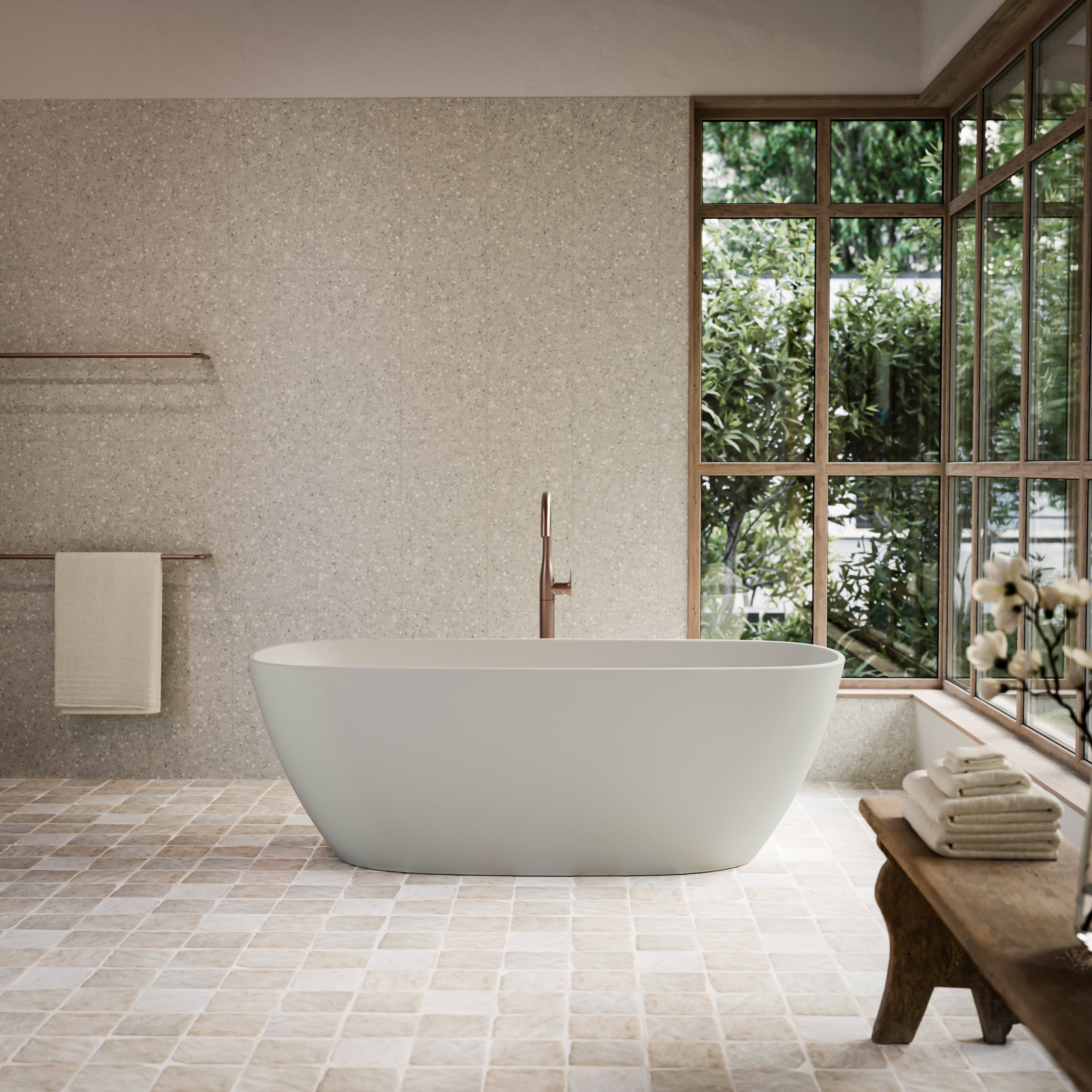 Caroma Contura II 1700mm Freestanding Bath - Matte Clay