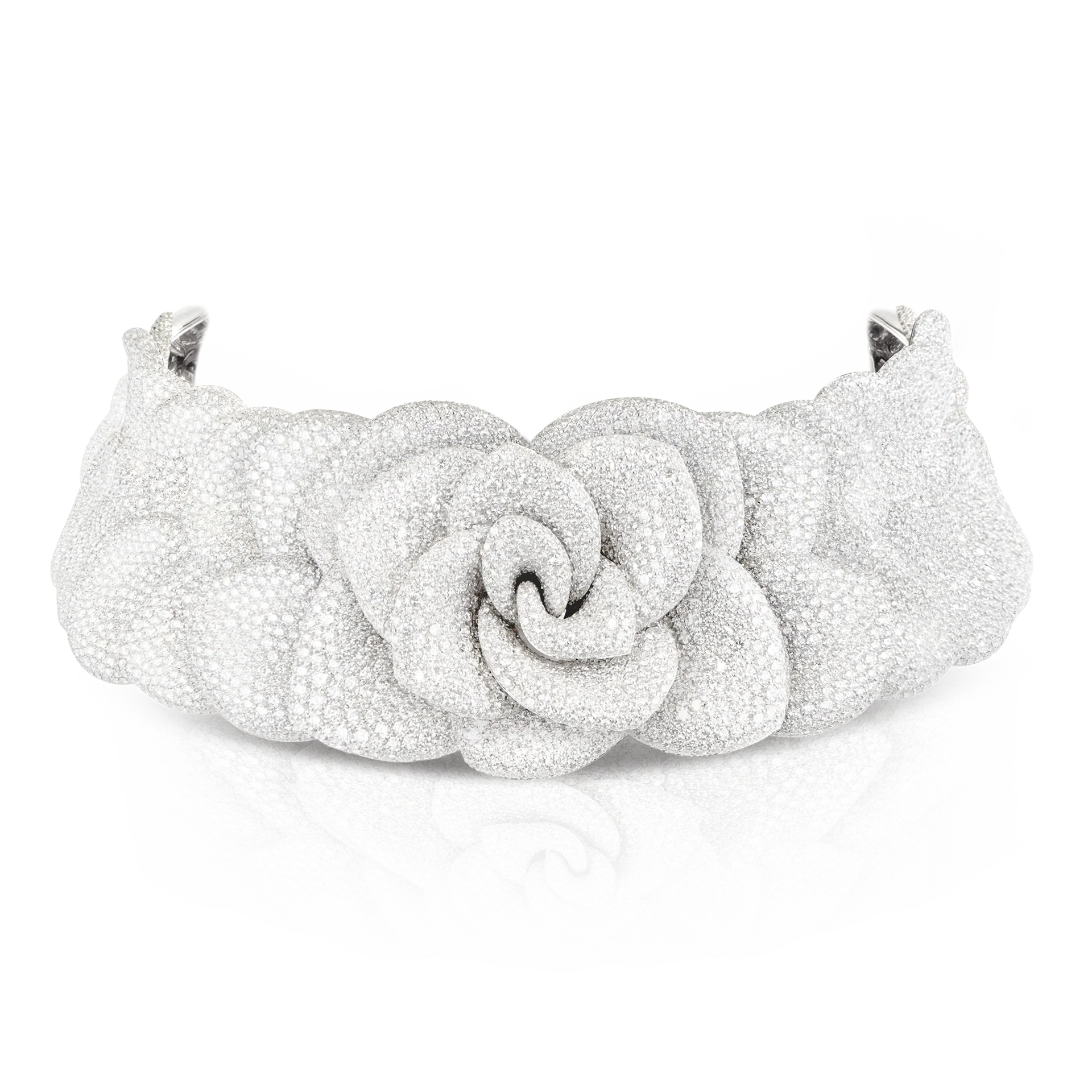 Rosina collier combination in 18k white gold with white diamonds