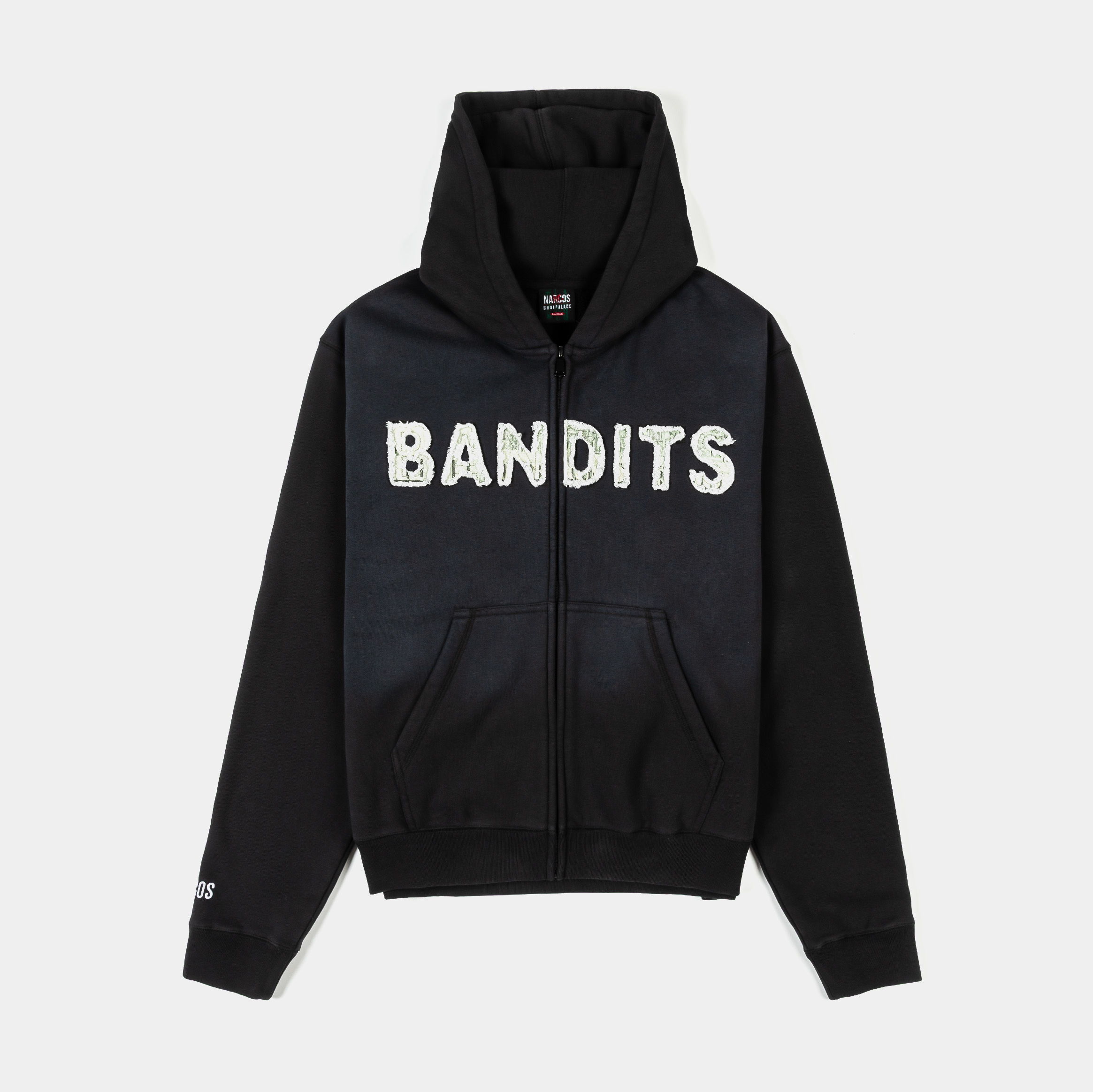 Black hoodie with the word 