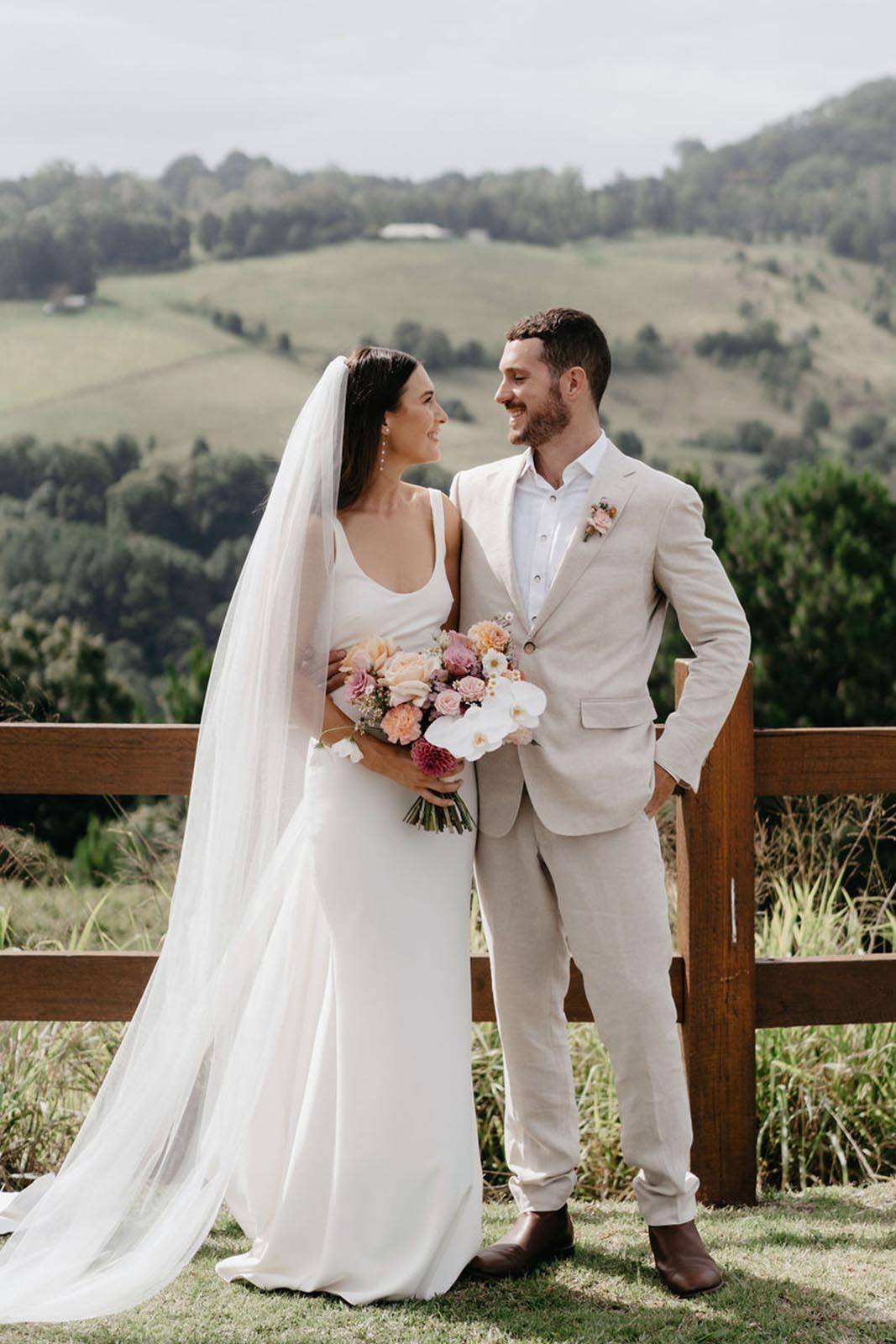 Bride and Groom in the valley