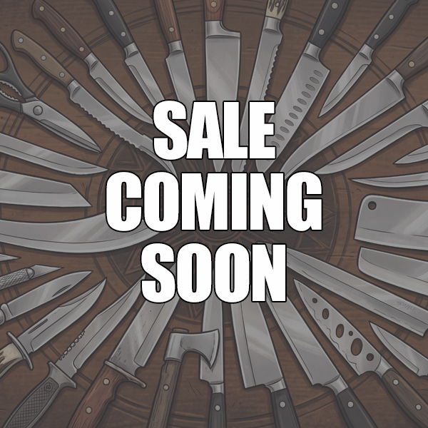 Various knives arranged with text: 