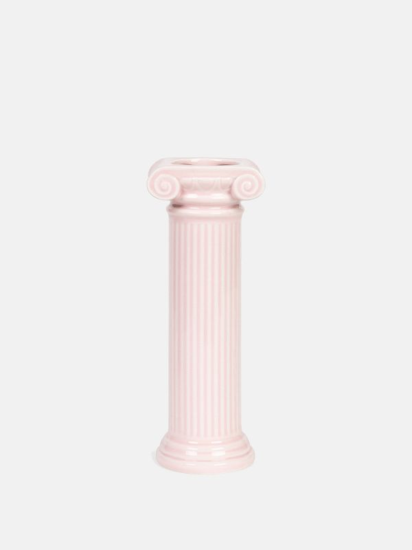 Athena column vase in pink.
