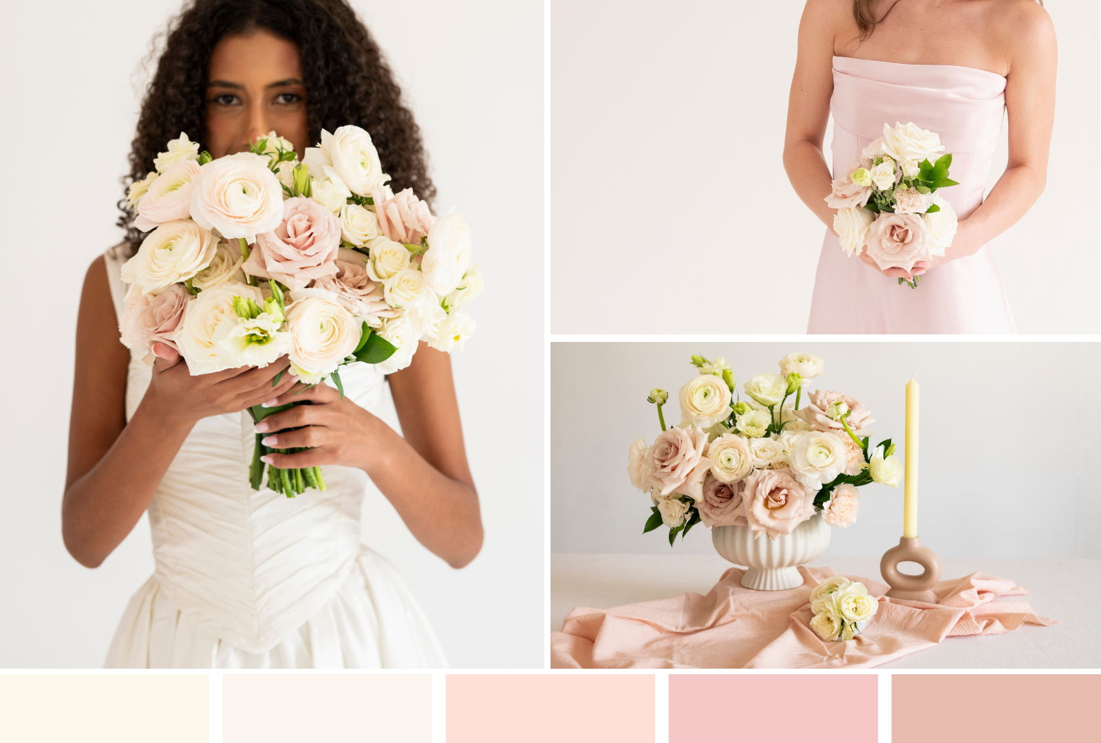 blush and cream