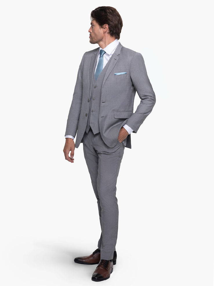 Gray Sharkskin Suit