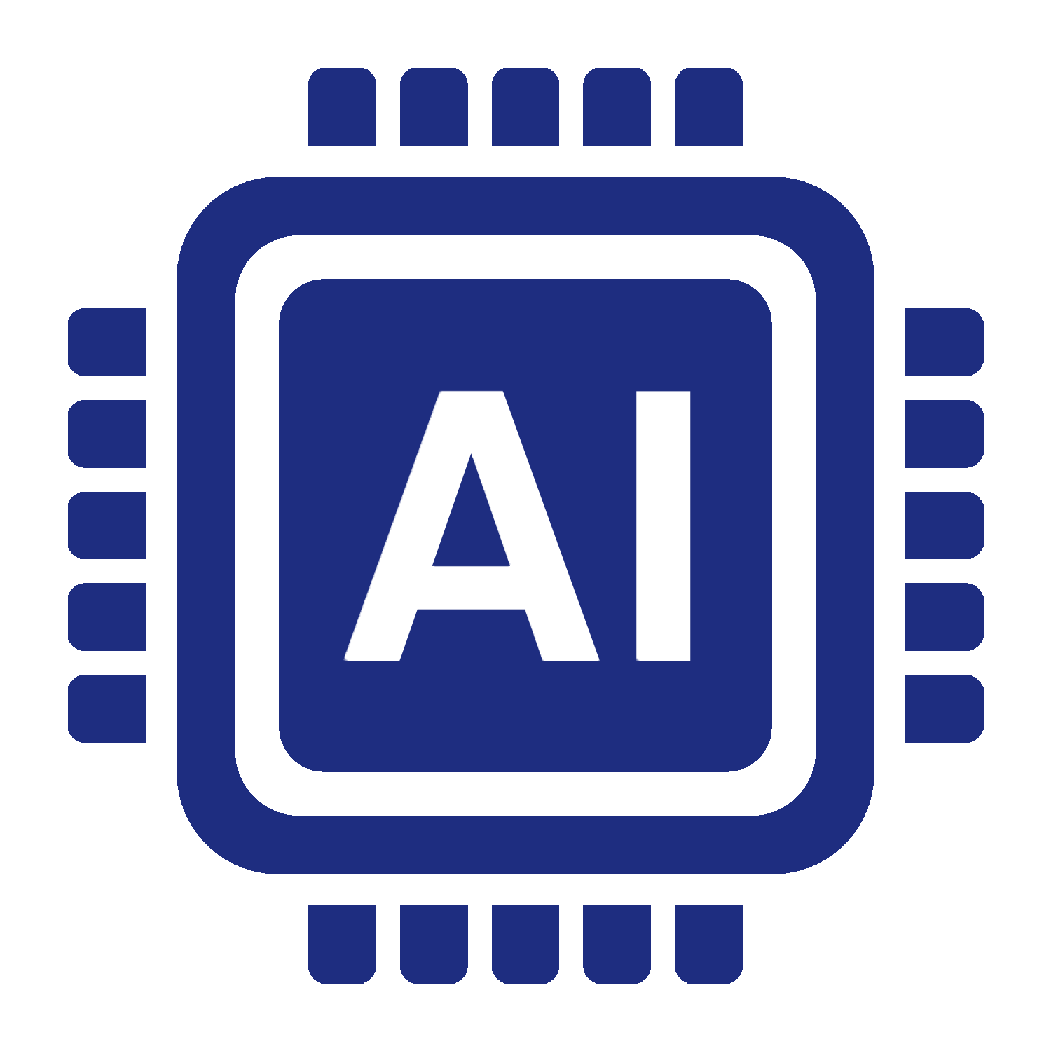 Icon of a microchip with 