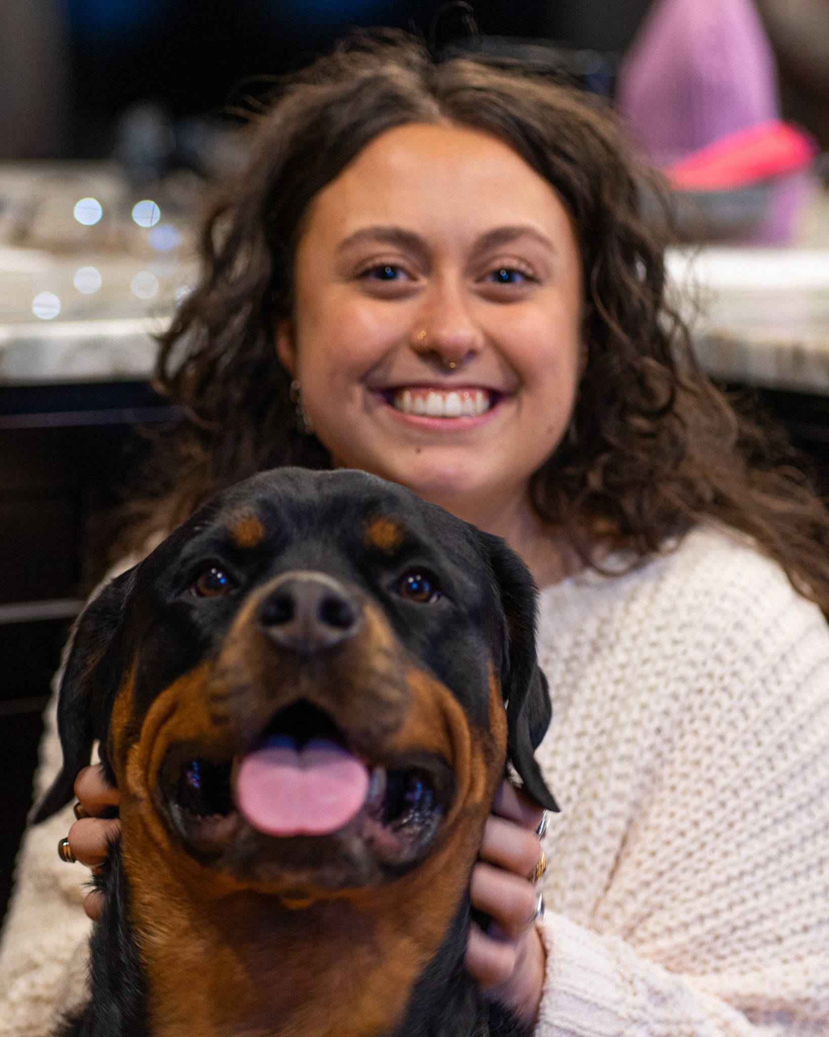 Nina Julian with her dog Bodie.