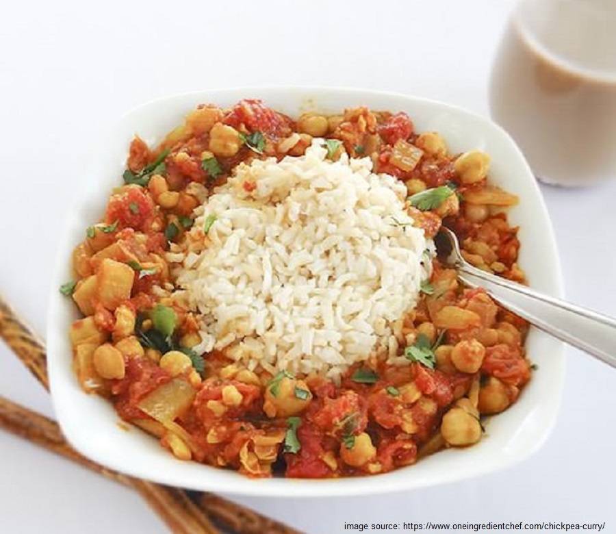 Curried Tomatoes & Chickpeas