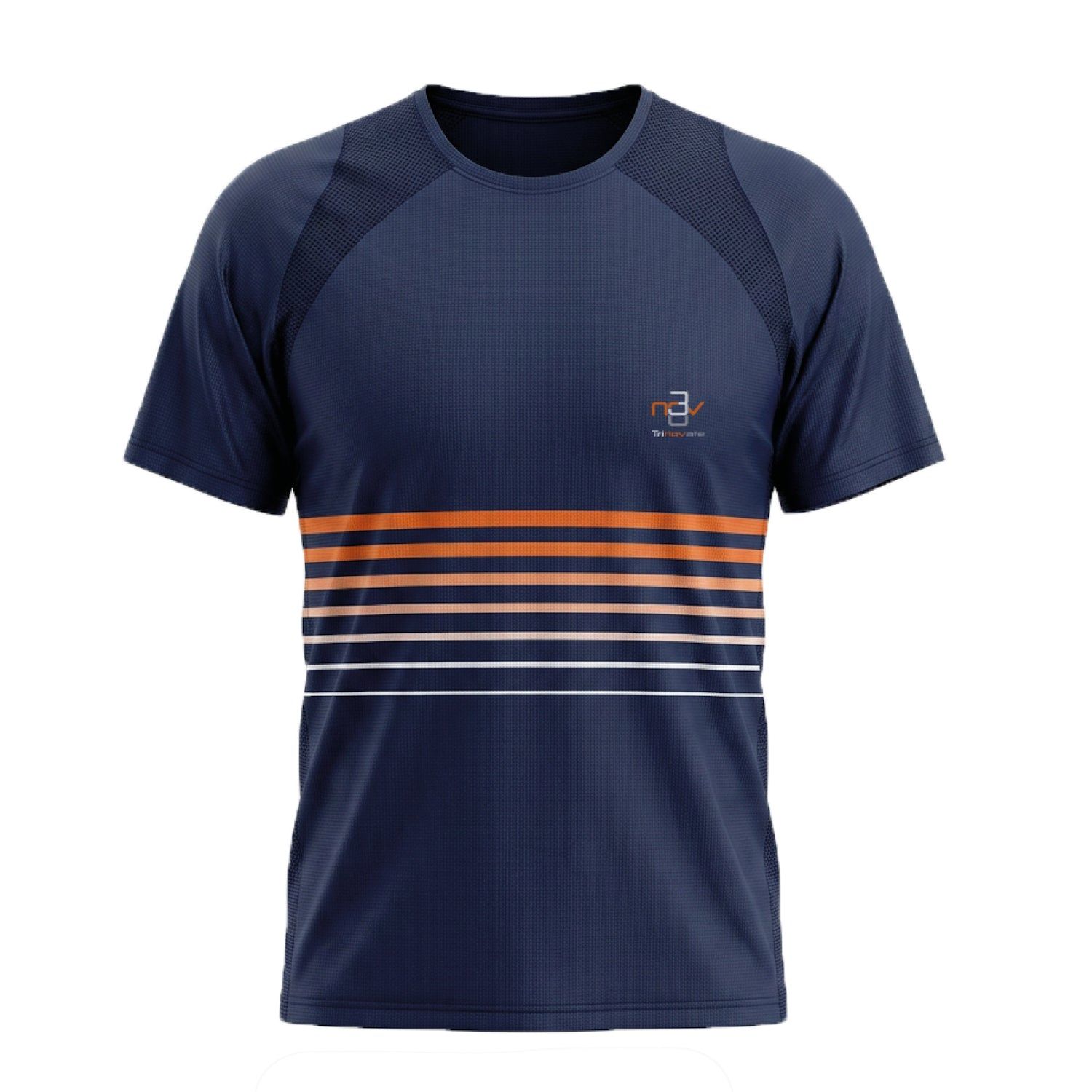 Trinovate Elite Kurzarm-Laufshirt, marine-glow, von vorn