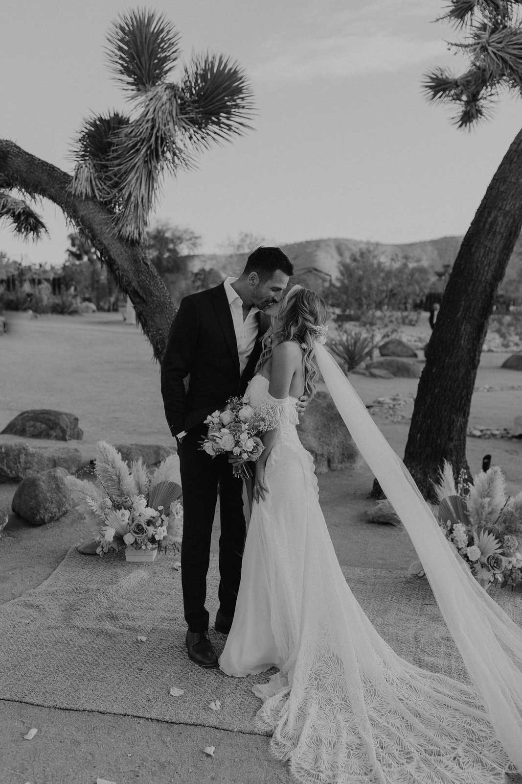 Bride and Groom at Joshua Tree