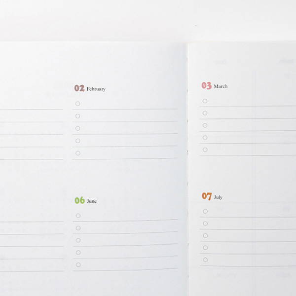 Opens flat - GMZ 2020 Fruit dated monthly journal diary with sticker