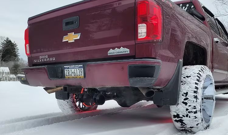 Brendan's 2016 Chevy Silverado 1500 High Country Horn Install