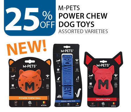 25% off M-Pets Power Chew Dog Toys