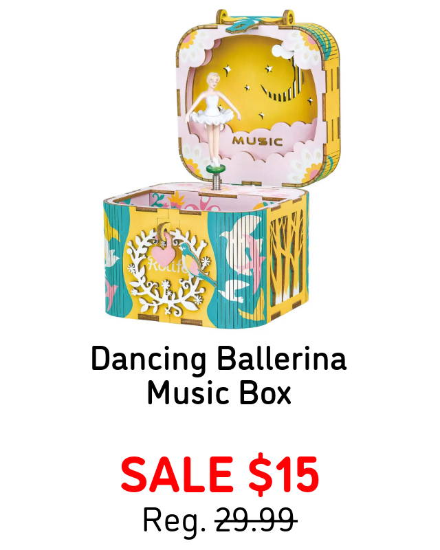 Dancing Ballerina Music Box - Sale $15. (shown in image).