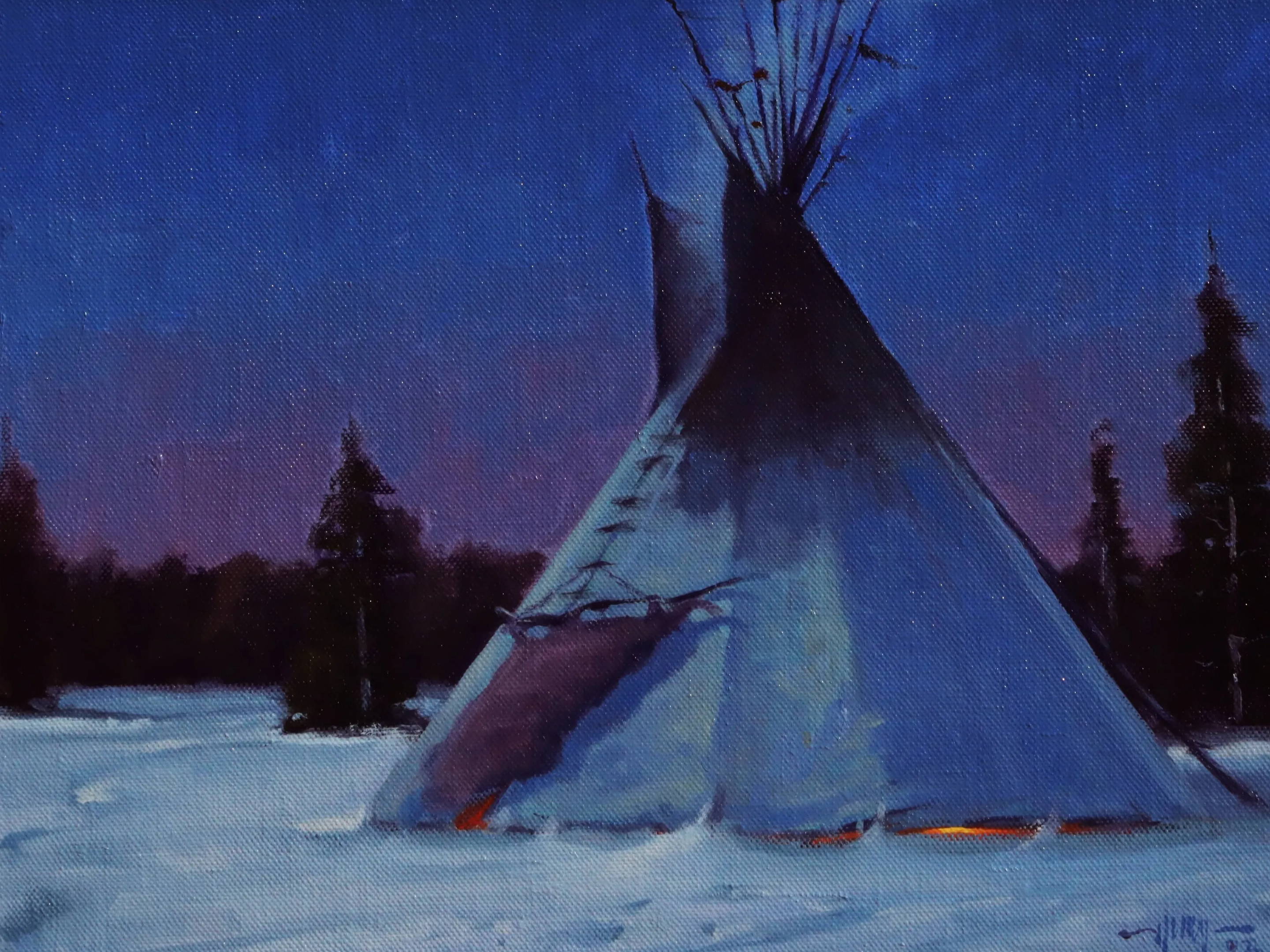 keith huey. native american art. teepee painting. david yarrow
