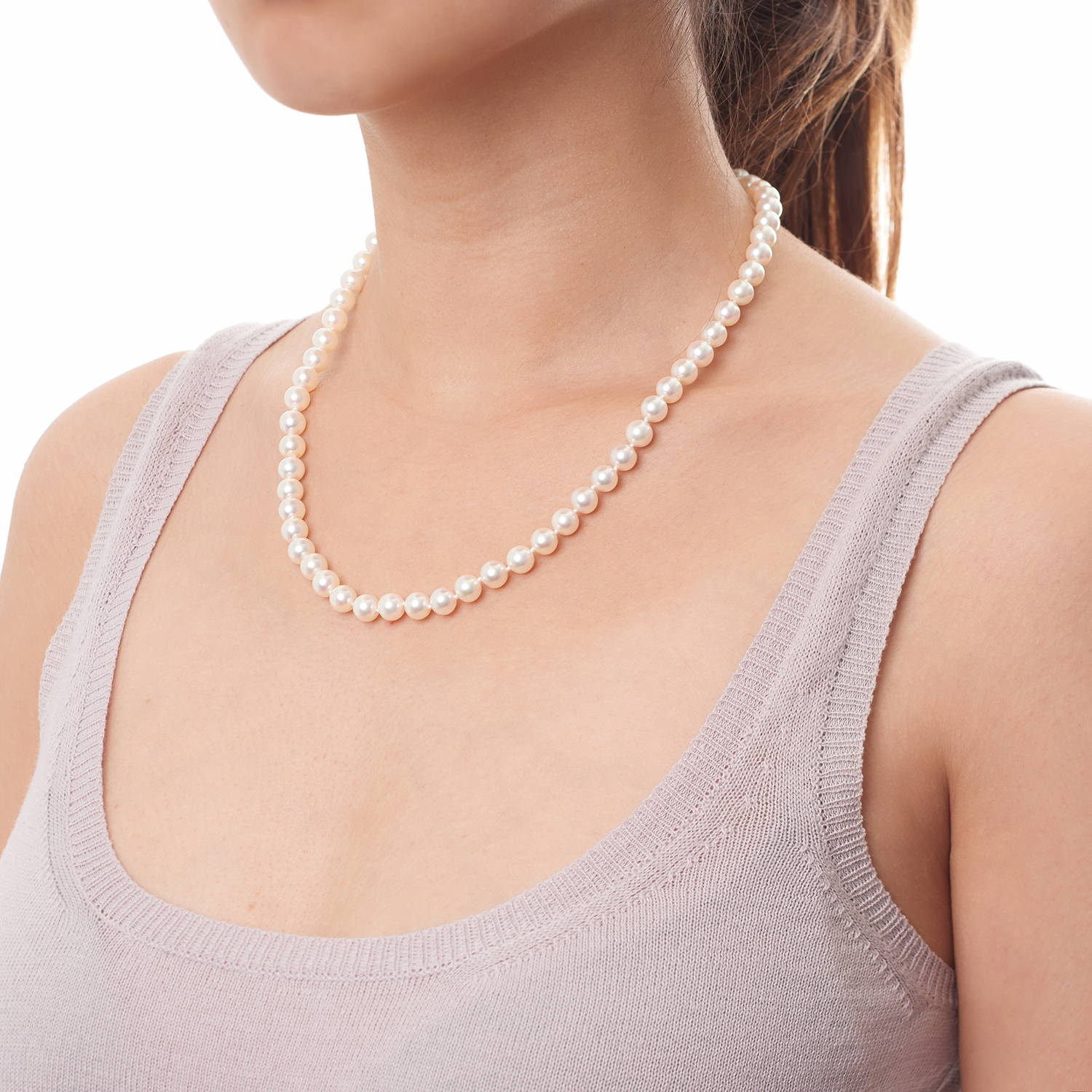 Pearl Necklace Sizes: 6.5-7.0mm