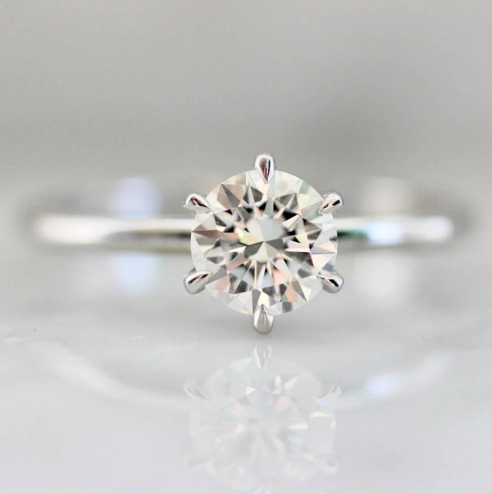 round brilliant diamond engagement ring