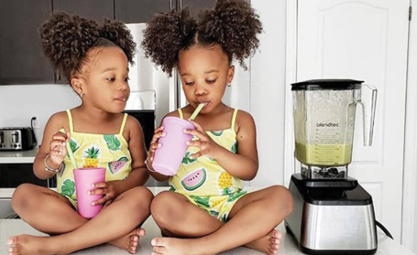 Girls Drinking Smoothie