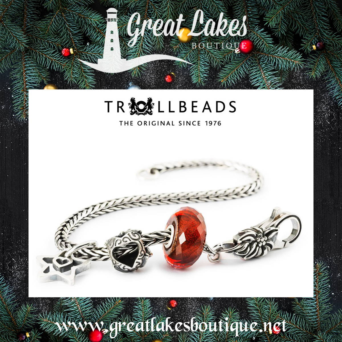 Trollbeads Poinsettia Wish Bracelet