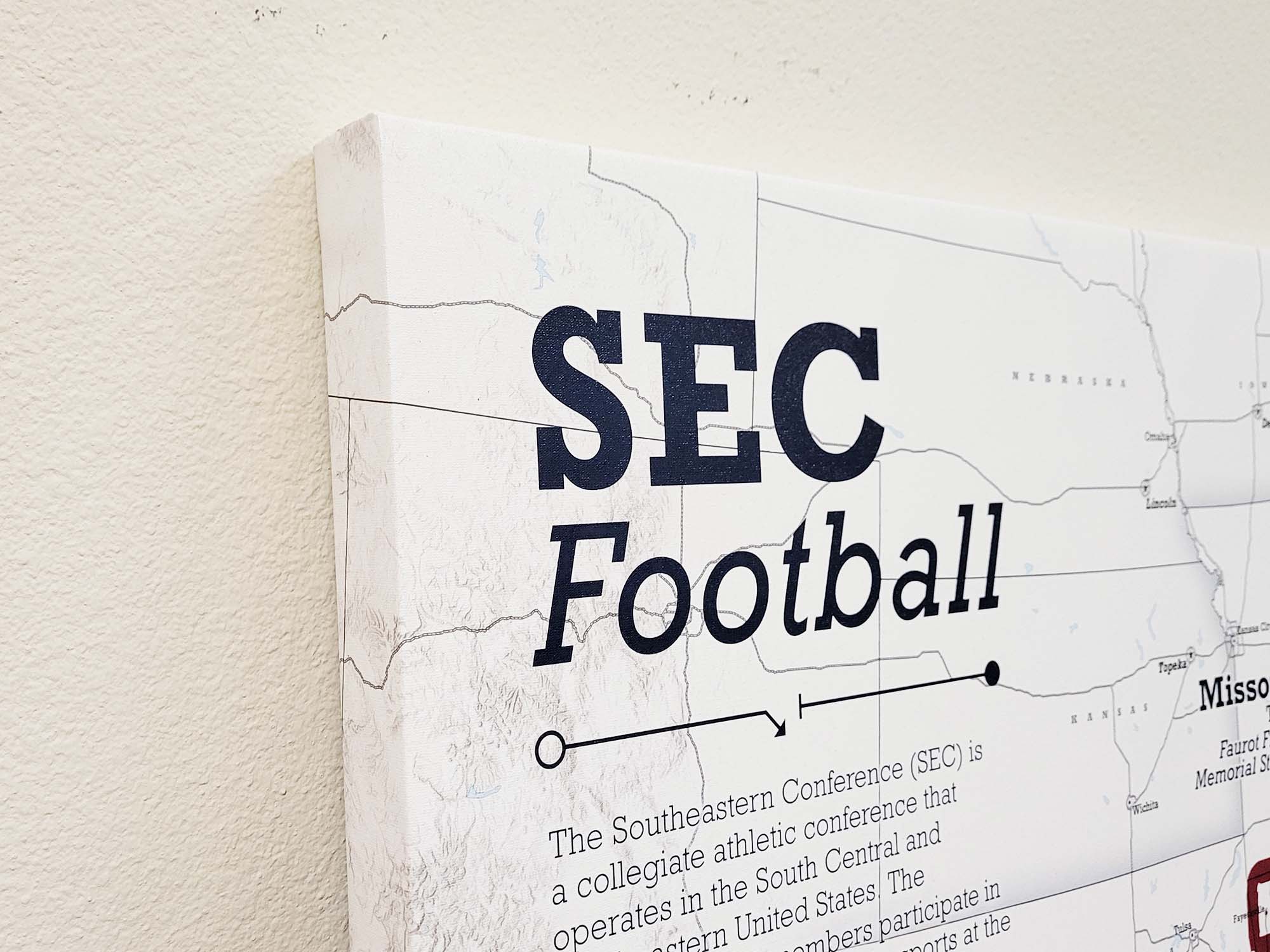 College football canvas map