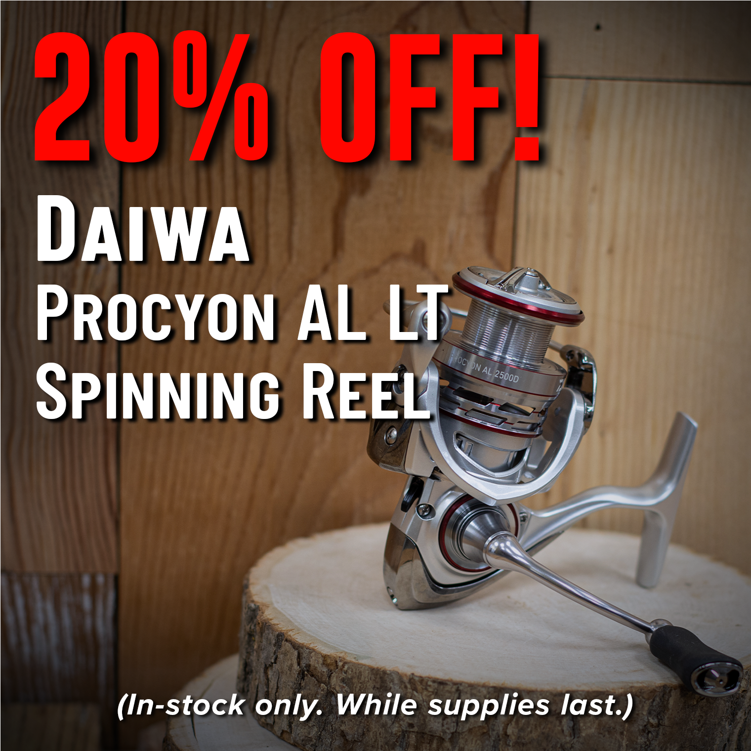 20% Off! Daiwa Procyon AL LT Spinning Reel (In-stock only. While supplies last.)