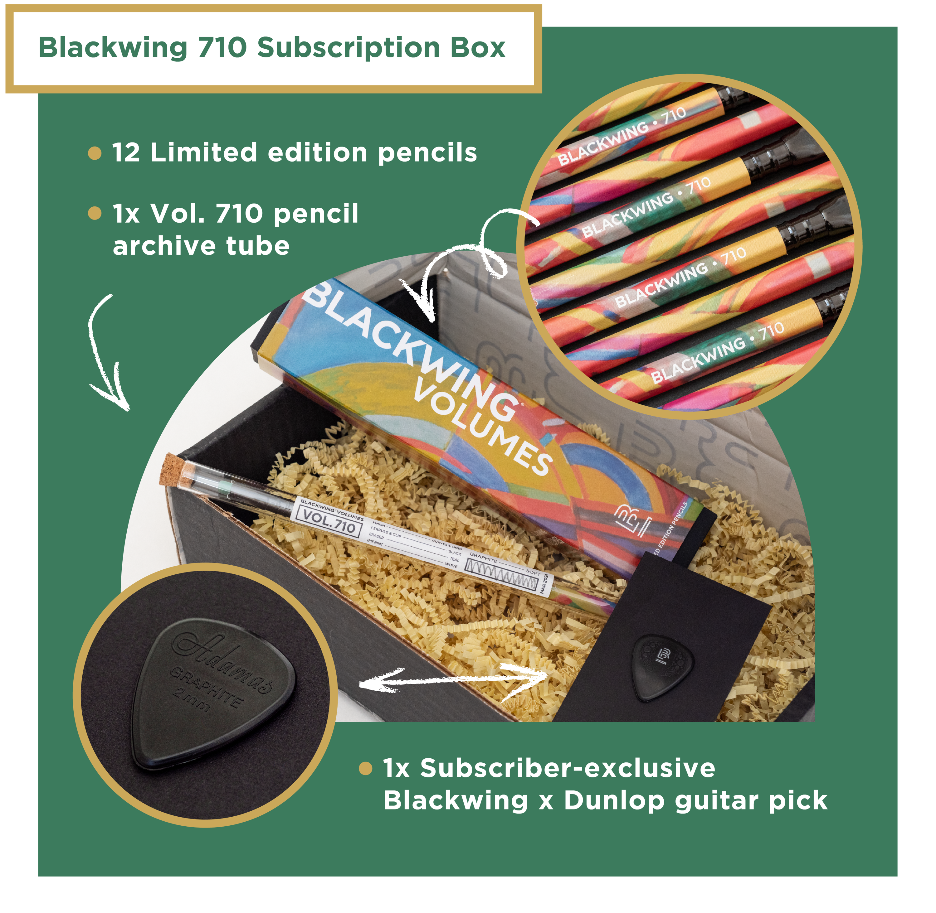 Content of the Blackwing 710 Subscription Box