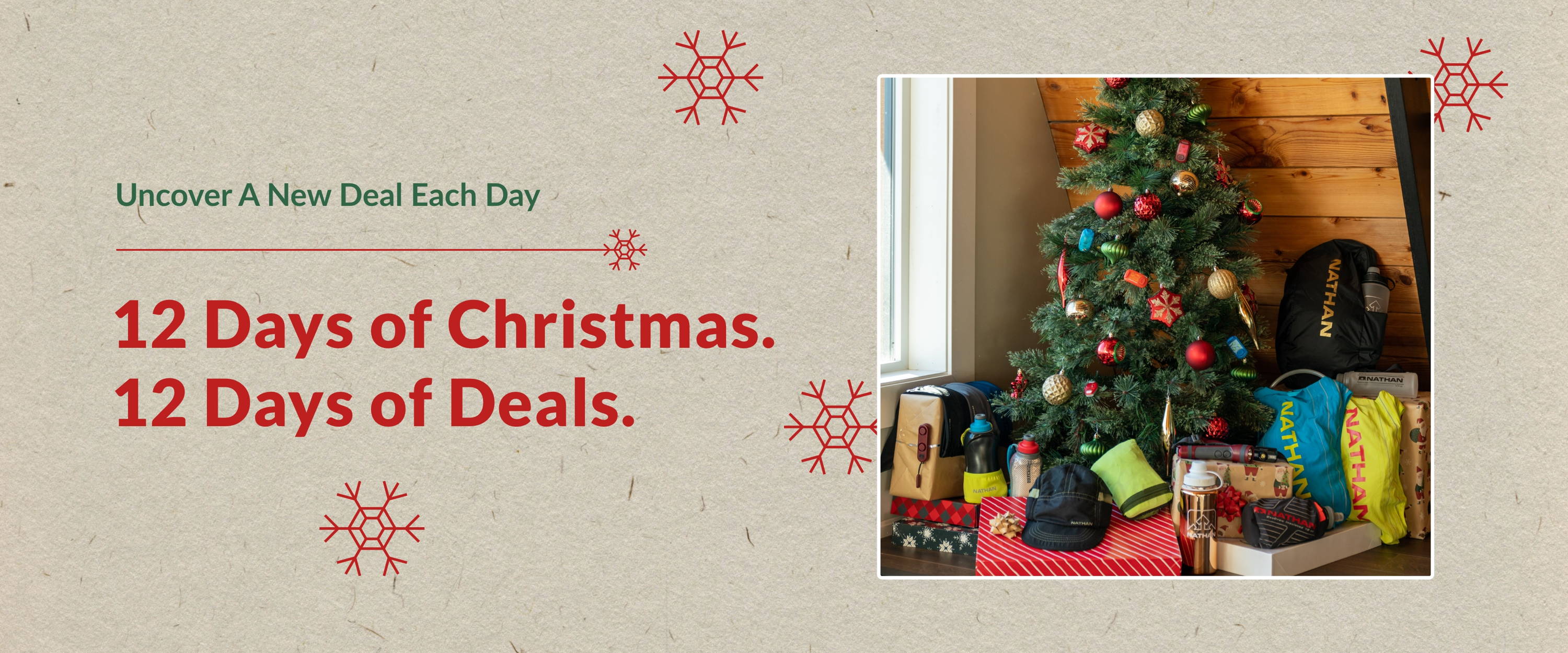Uncover a new deal each day. 12. days of Christmas. 12 days of deals.