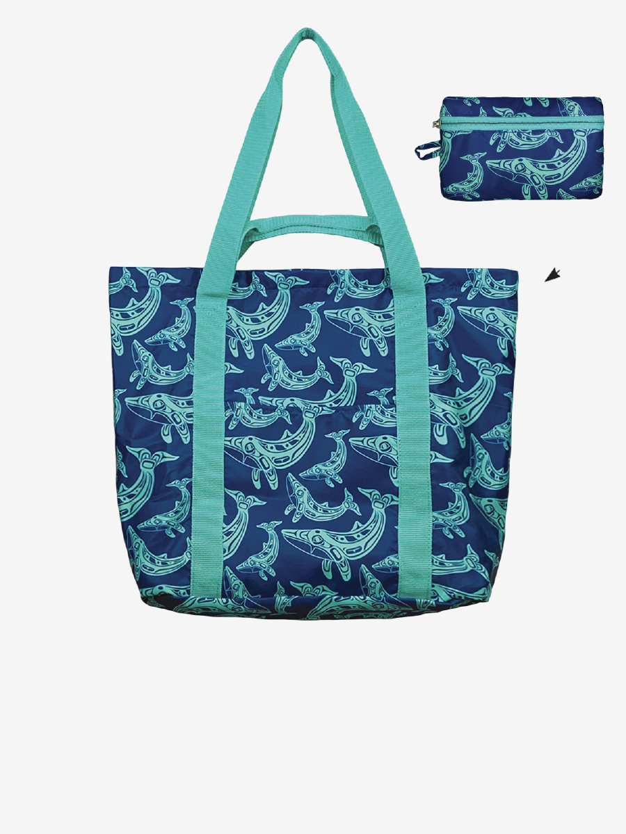 Humpback Whale Packable Tote by Gordon White
