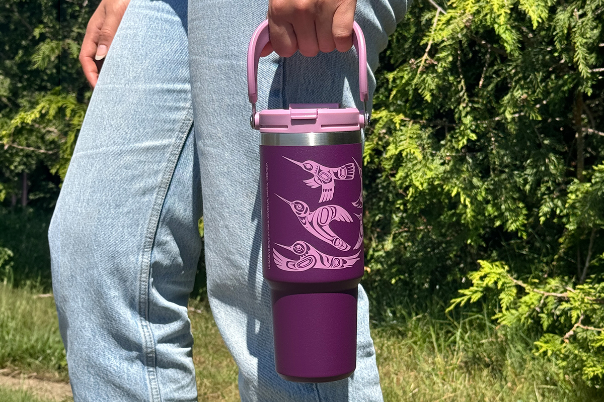 Easy-Carry Insulated Tumblers 30oz featuring Indigenous artwork — Native Northwest