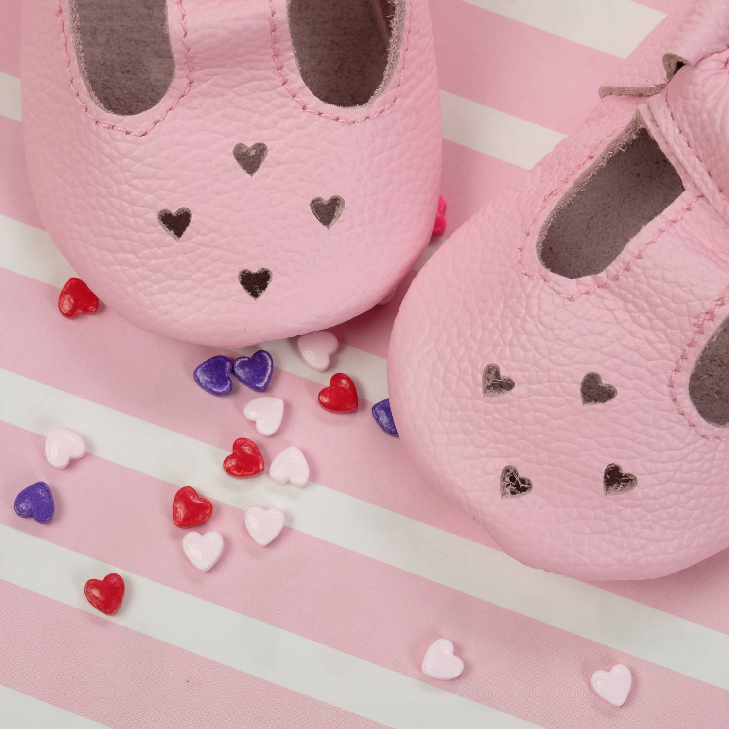 Mocassim Baby Mary Jane BirdRock - Couro Legítimo Rose Gold - Presente Para Bebê