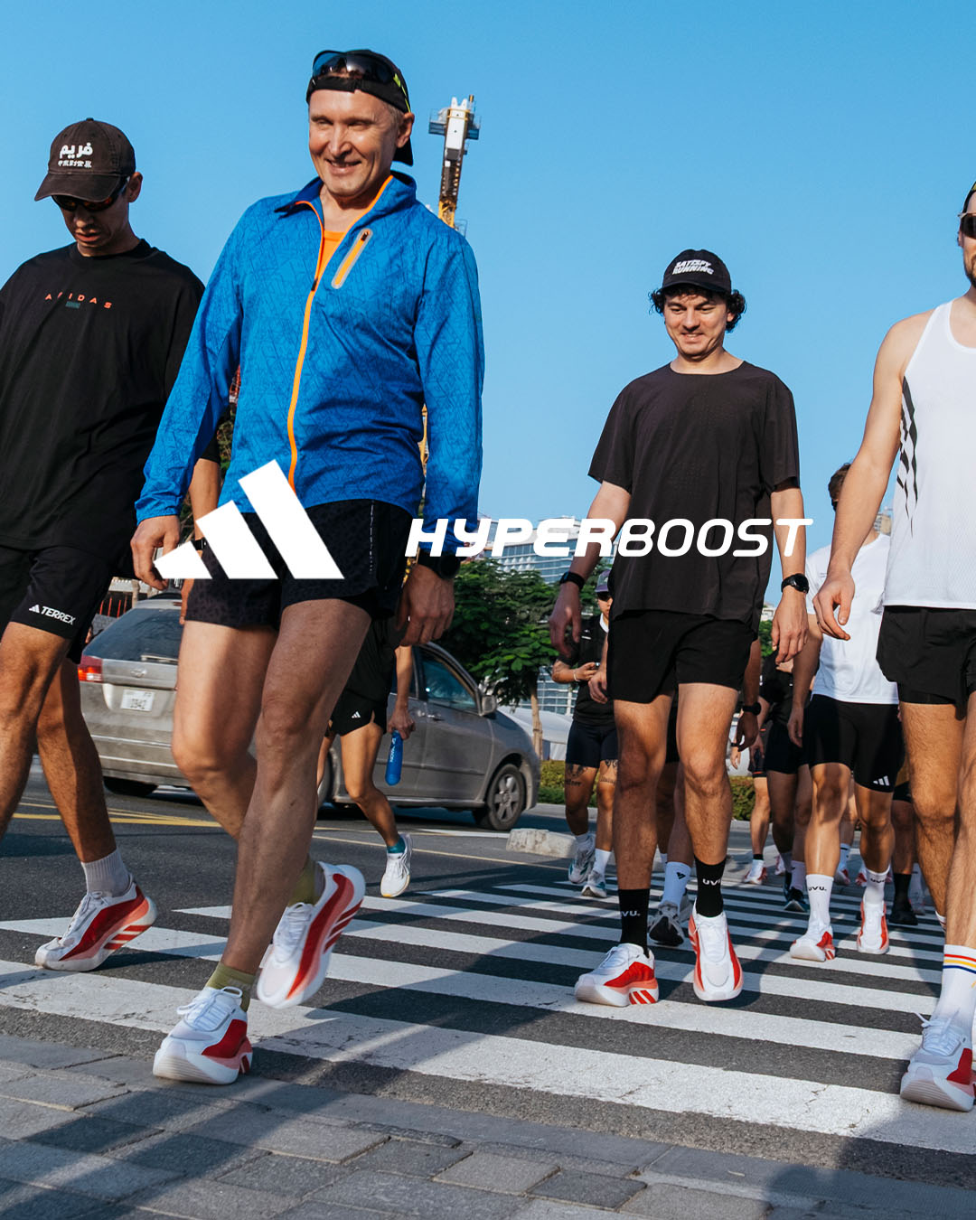 Saturday Long Run featuring the adidas Hyperboost Edge Test Station in Frame Run Club Dubai