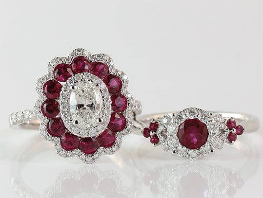 Ruby and Diamond rings