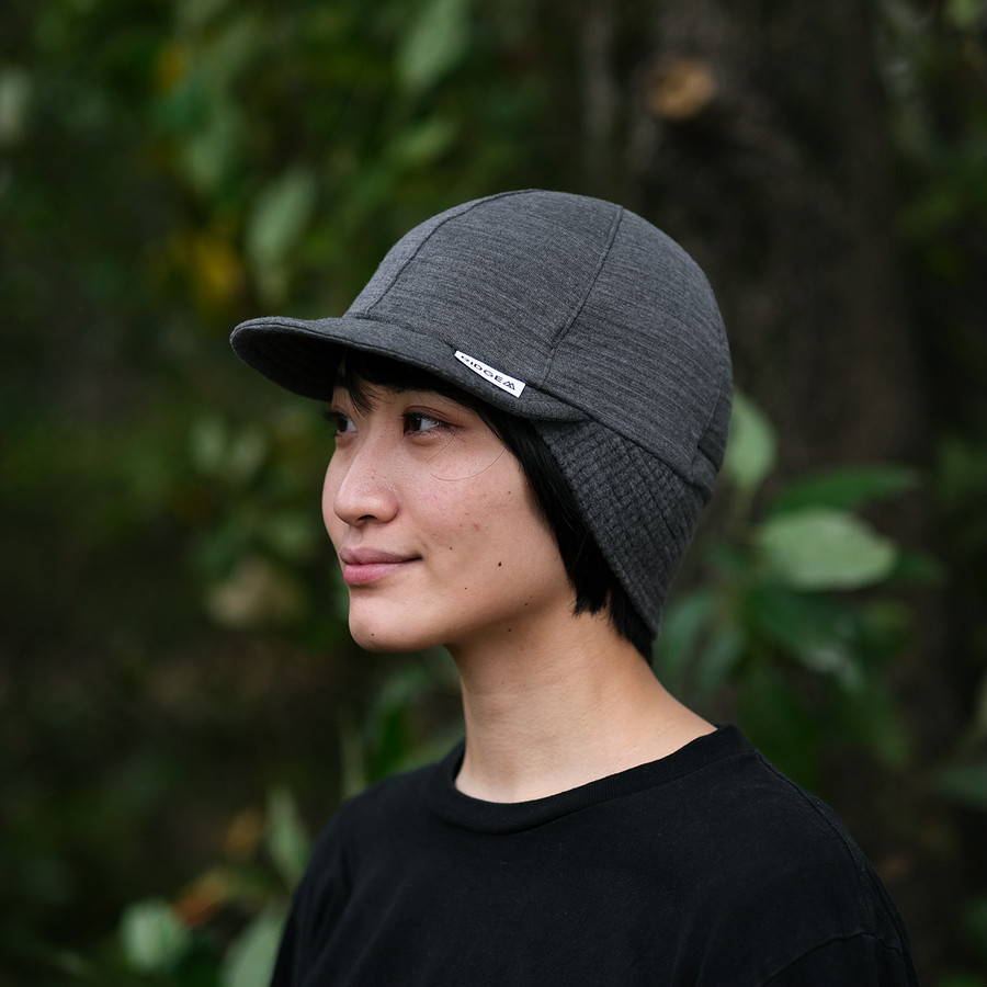 RIDGE MOUNTAIN GEAR（リッジマウンテンギア）/グリッドメリノ イヤマフキャップ/ブラック/UNISEX