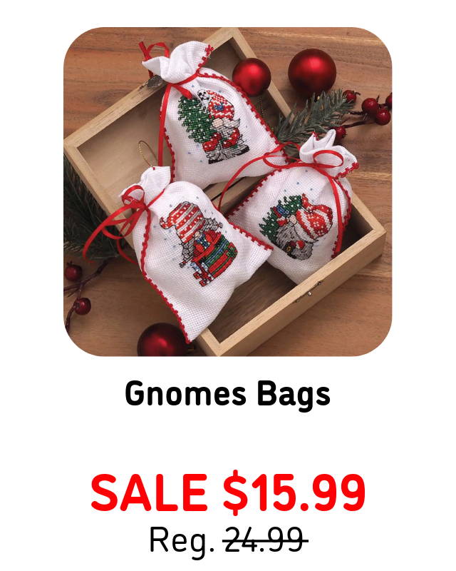 Gnomes Bags - Sale $15.99. (shown in image).