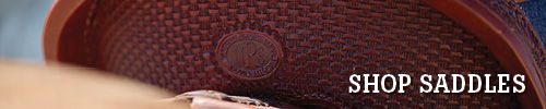 Close-up of a saddle with 
