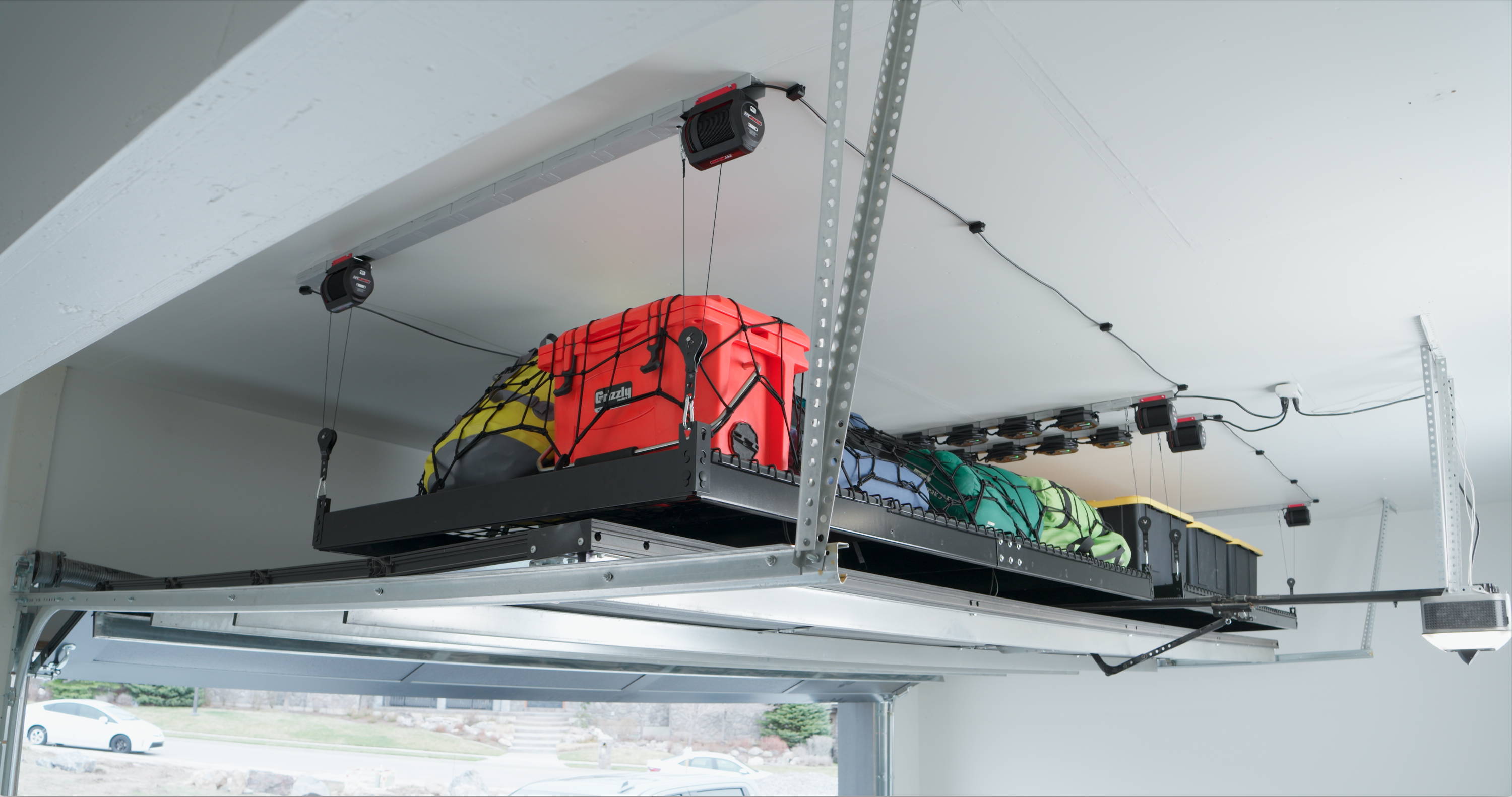 4x6 Platform Storage Lifter above garage door installation