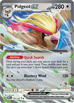 Scarlet & Violet Obsidian Flames Pidgeot EX