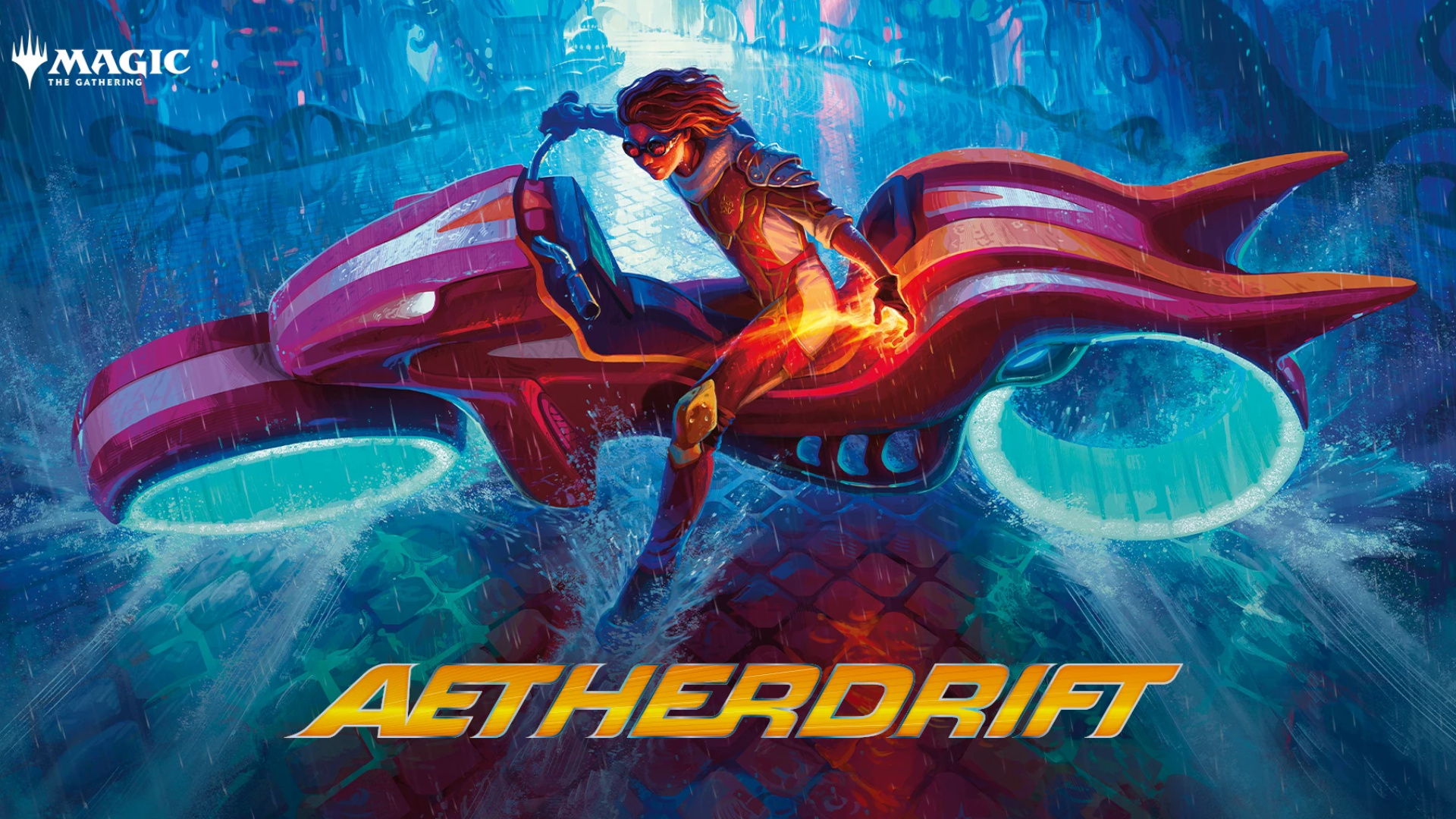 The Aetherdrift set logo.