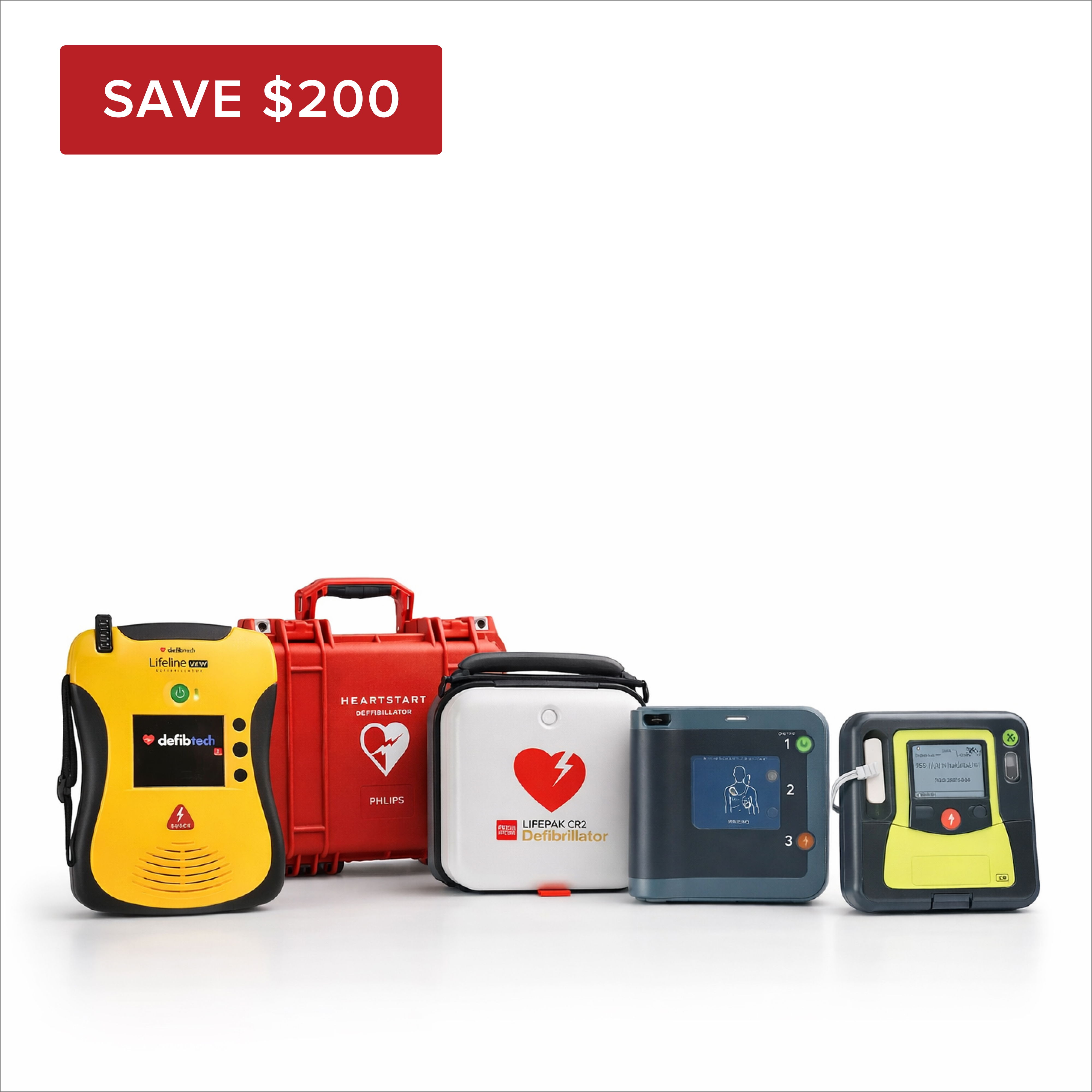 Save $200 on AEDs
