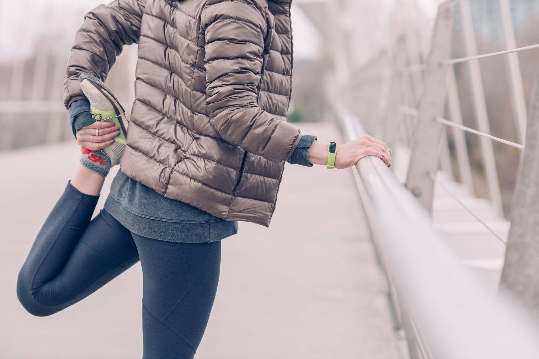 Woman doing warm up before exercise