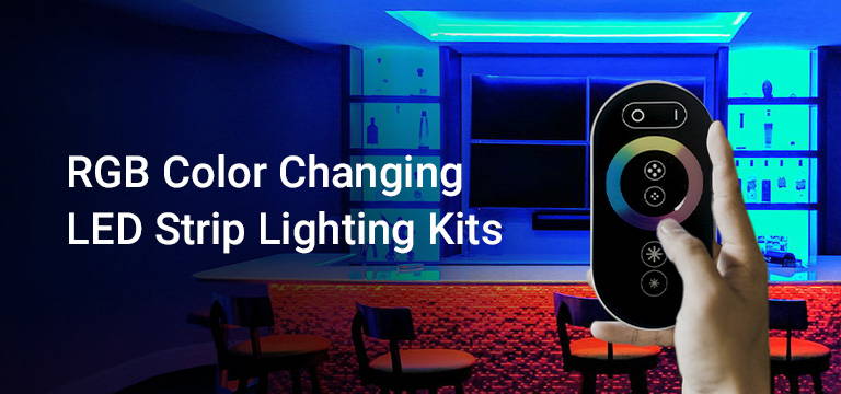 RGB color changing LED strip light kits