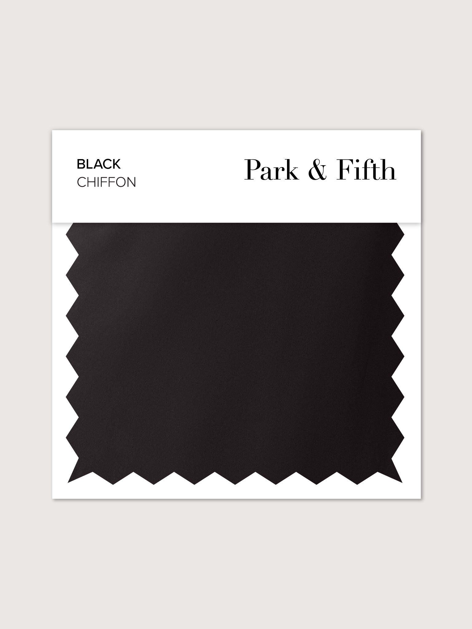 Black chiffon fabric swatch from Park & Fifth.