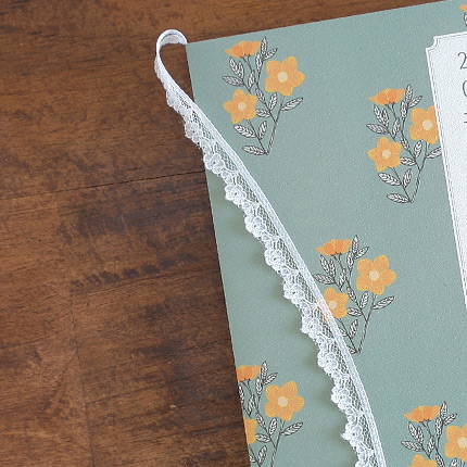 Lace bookmark - 3AL 2020 Lace bookmark dated weekly diary planner