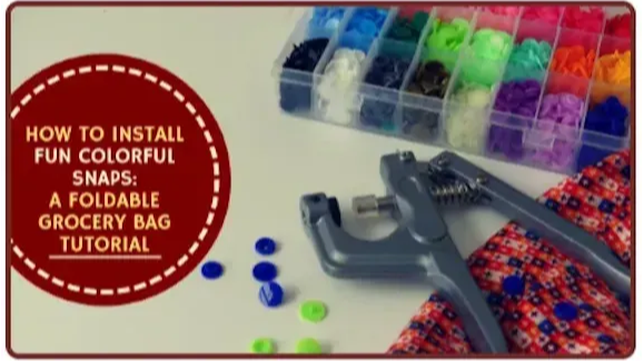 How To Use Fun Colorful Plastic Snaps: A Foldable Grocery Bag Tutorial –  MadamSew