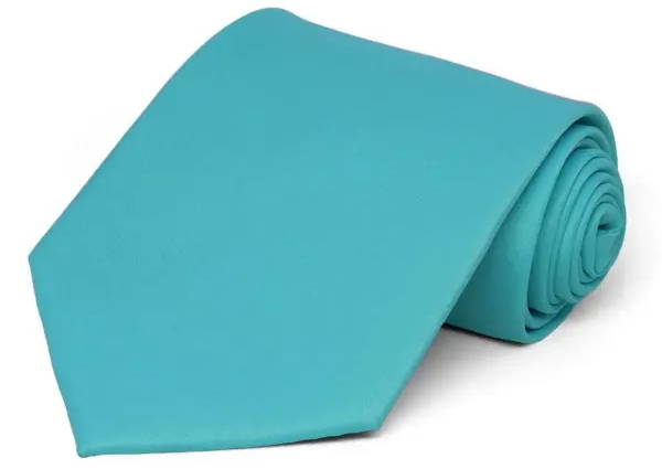 Turquoise Solid Color Necktie